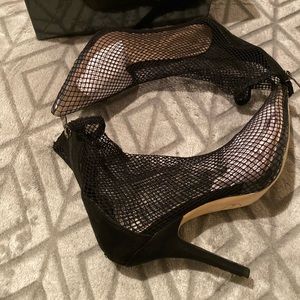 Fishnet Ankle Boots